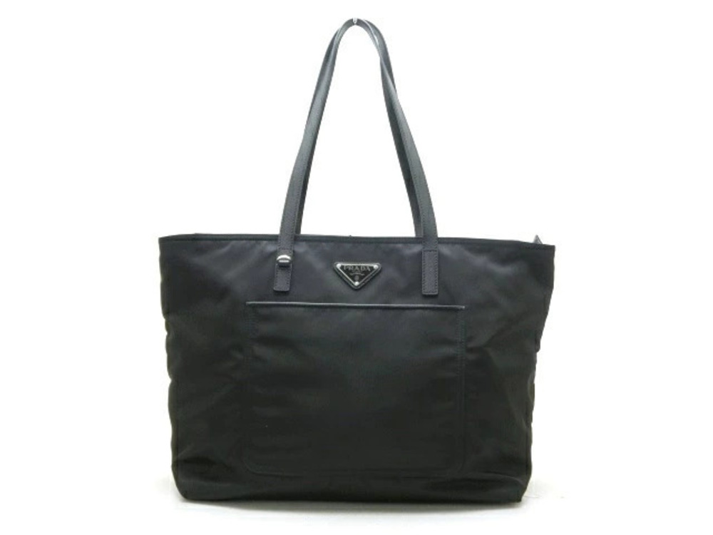 Prada embossed tote bag black